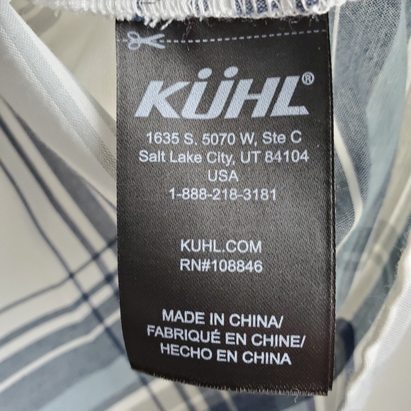 {KUHL} Styk Short Sleeve Plaid Button Up Shirt - Picture 5 of 8